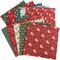 10PCS Christmas Cotton Fabric Bundles 20" x 20" Printed Fat Quarter Fabric Pre-Cut Squares Sheets Fabric for Patchwork Sewing DIY Crafting Quilting Fabric